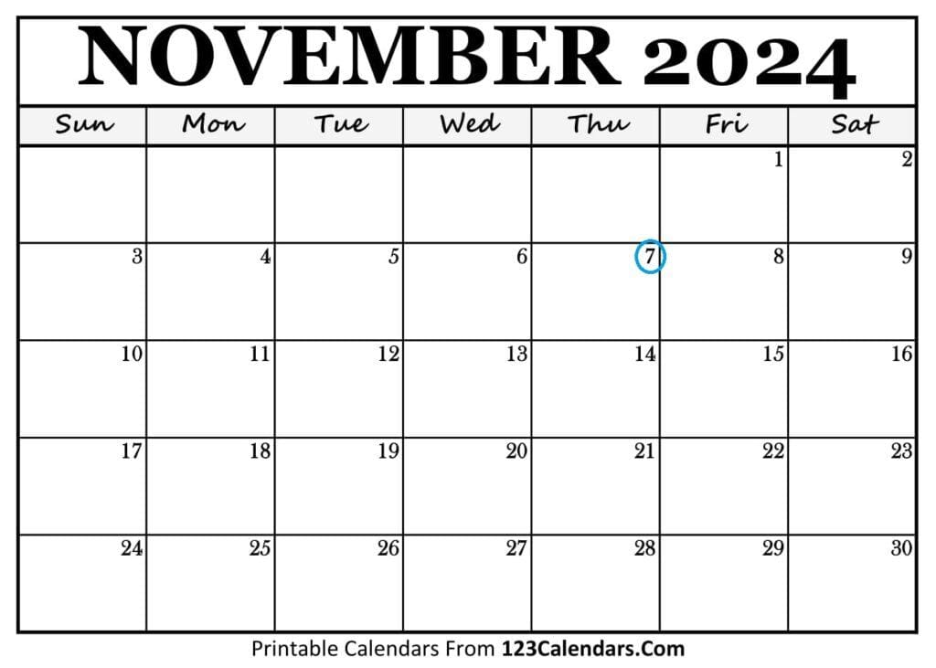 November 2024 Calendar