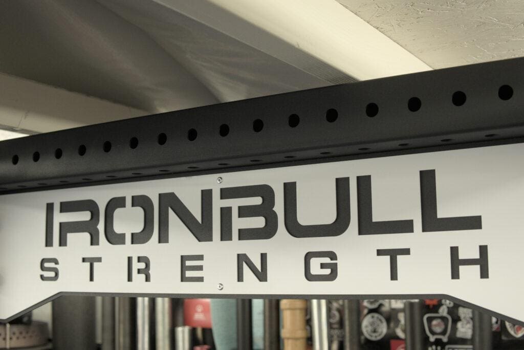 Iron Bull Strength Frankenstein Power Rack - The BEST Home Gym Power Rack in 2026 2 IronBulllStrengthFrankensteinRack NamePlateAngle