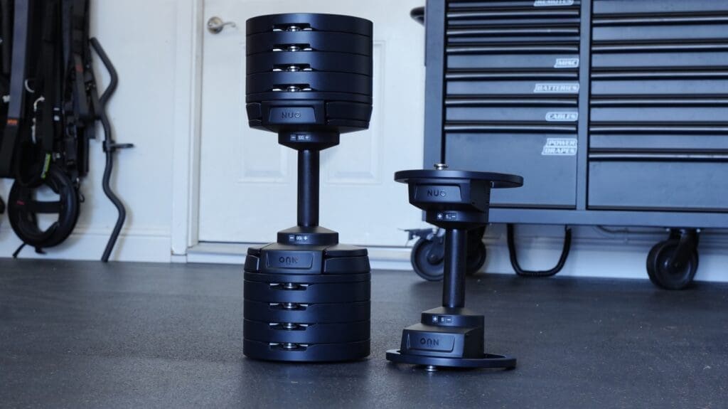 NUOBELL SAdjustableDumbbells FullEmpty Resized